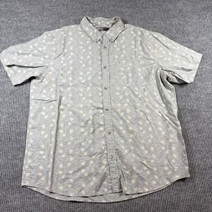 Outdoor Research Shirt Men's XXL Gray Geometric Print Short Sleeve Button Down